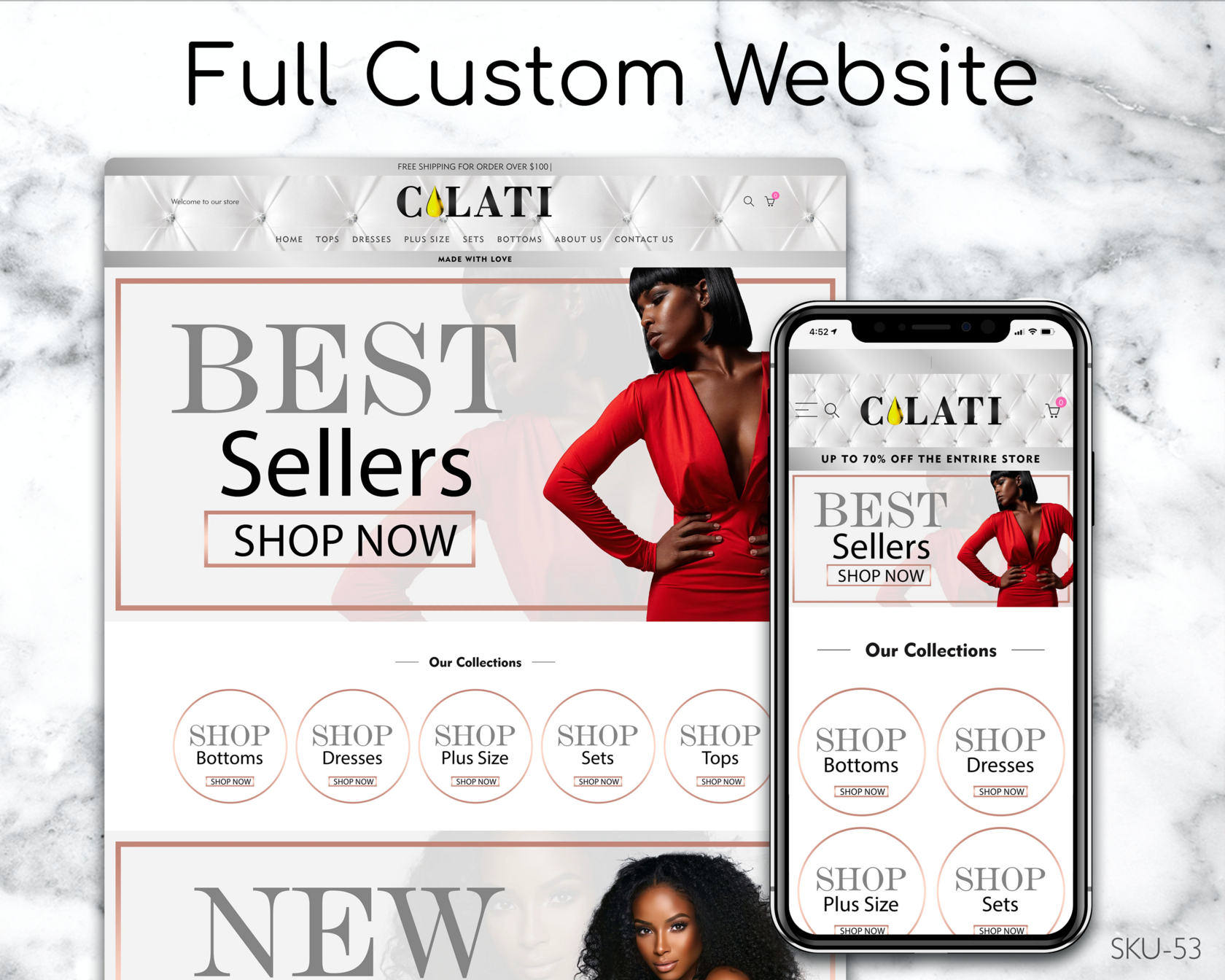White Elegance in Fashion, Fully Finished Website (Shopify, Wix & Squarespace)