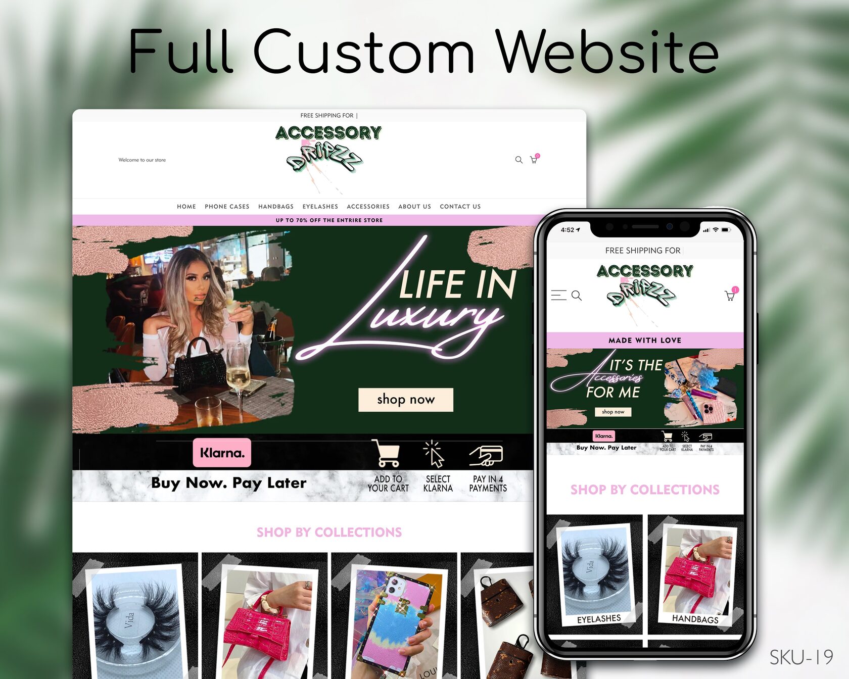 Green Boutique Bliss: Fashion Galore, Fully Finished Website (Shopify, Wix & Squarespace)