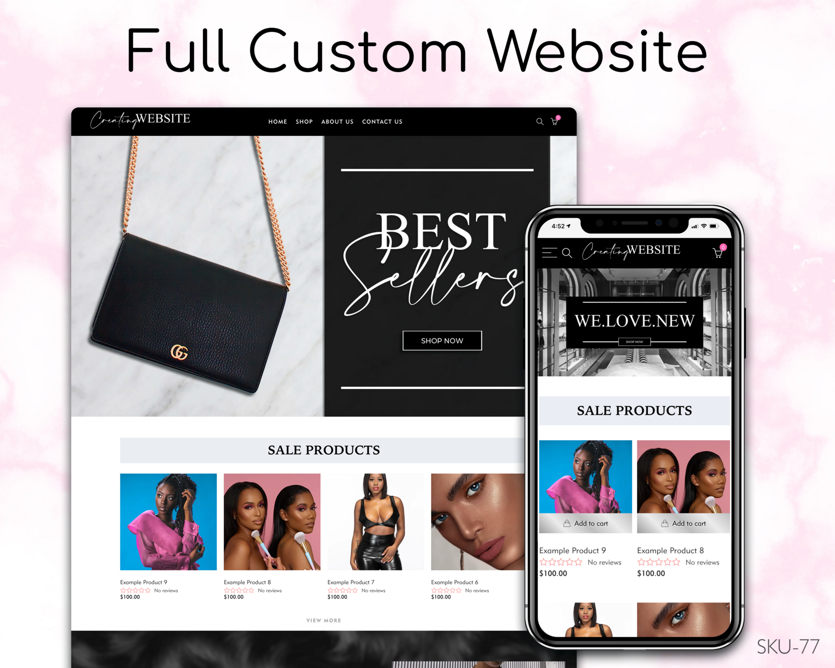 Clean & Minimalist Clutches - Clutches, Clean, Minimalist, Fully Finished Website (Shopify, Wix & Squarespace)