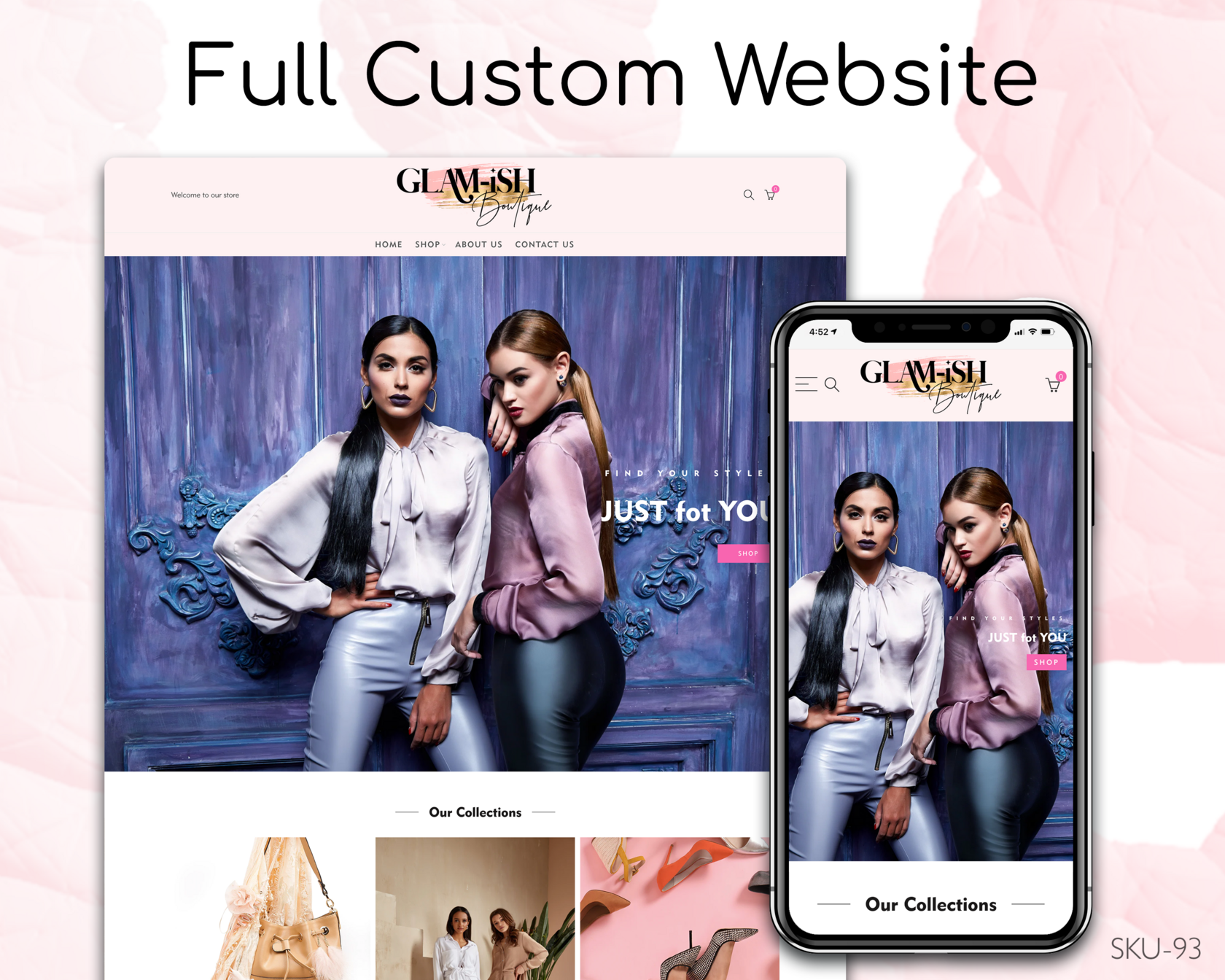 Luxurious Blue Fashion World - Fashion, Luxurious Blue, Fully Finished Website (Shopify, Wix & Squarespace)