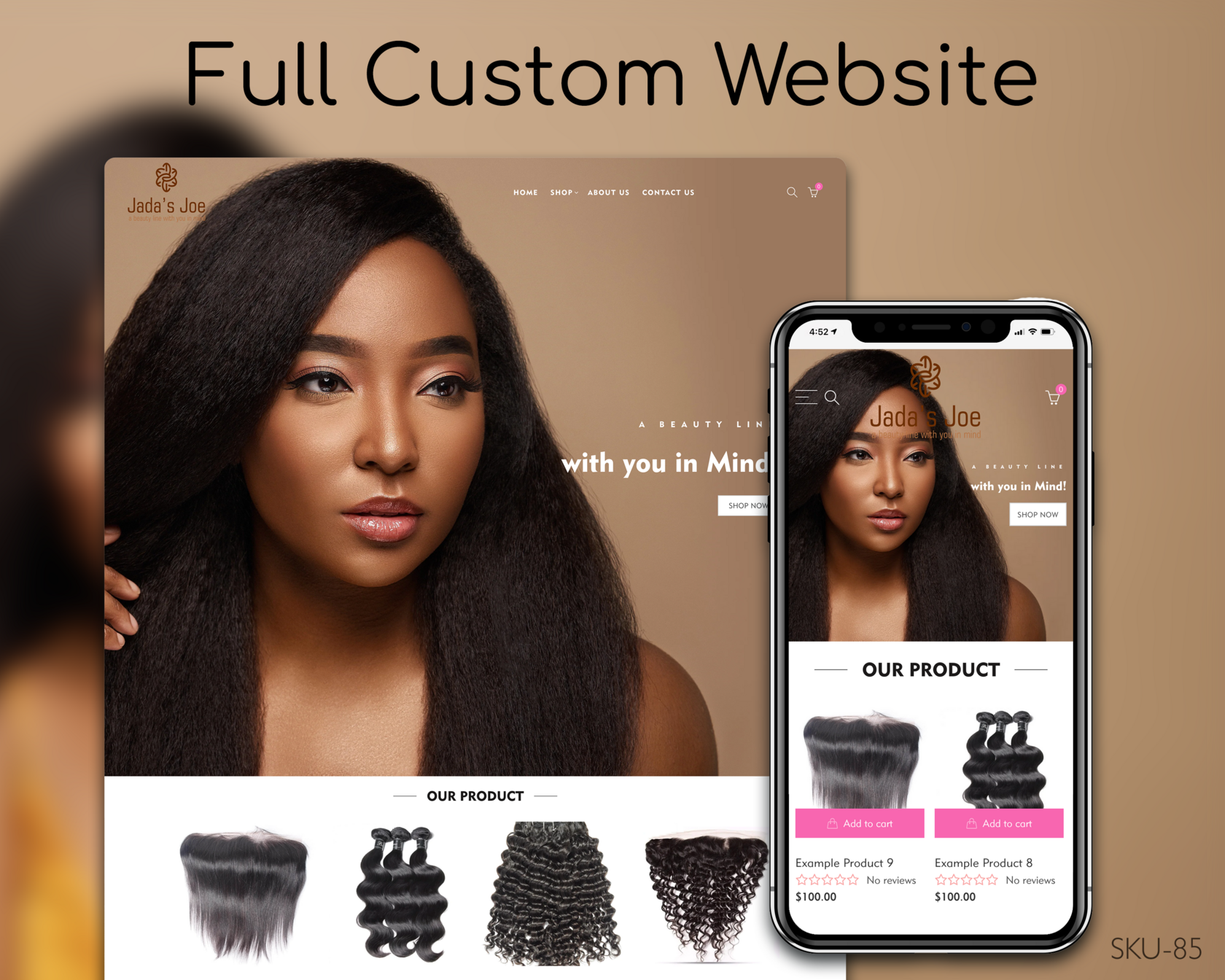 Pastel Hair Perfection - Hair, Pastel, Clean, Fully Finished Website (Shopify, Wix & Squarespace)