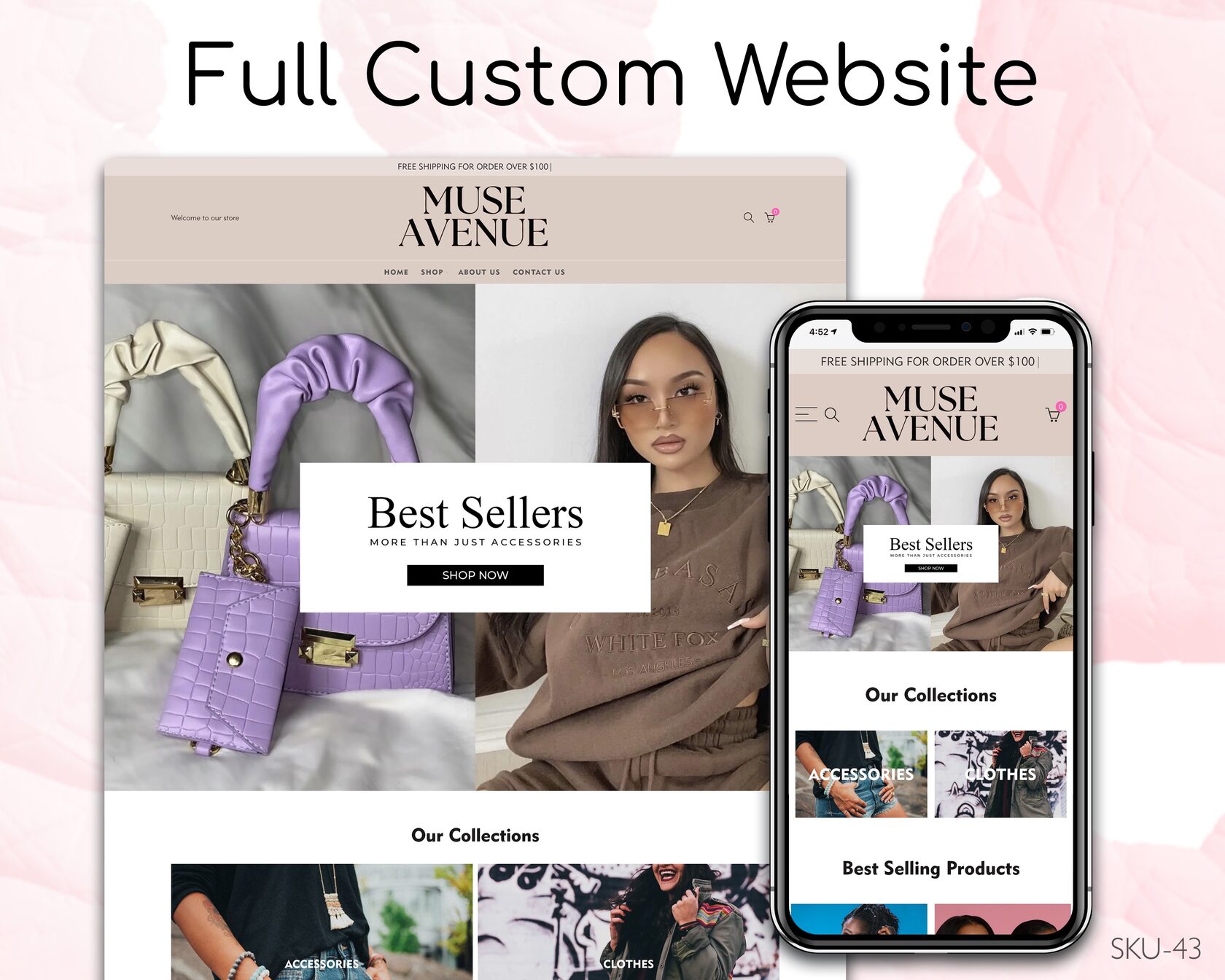 Pastel Apparel Delight, Fully Finished Website (Shopify, Wix & Squarespace)